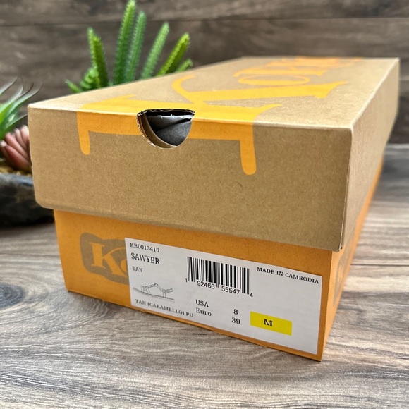 NIB Korks by Kork Ease Sawyer Slingback Strappy Flat Sandal Tan - Picture 12 of 13